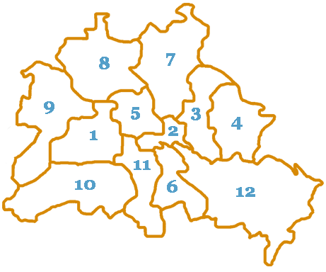 Karte Berliner Bezirke